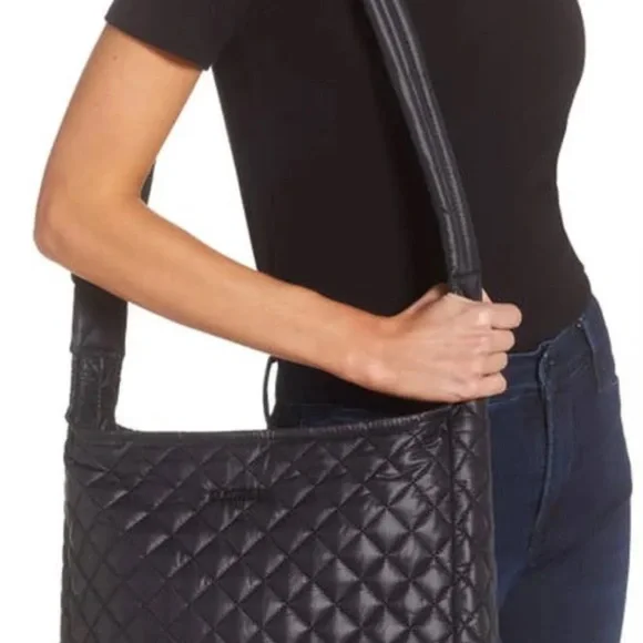 MZ WALLACE Parker Black Quilted Shoulder Bag NWT - Picture 3 of 11
